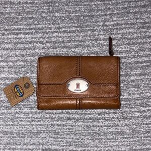 Fossil Marlow Leather Wallet - Chestnut (Tan)